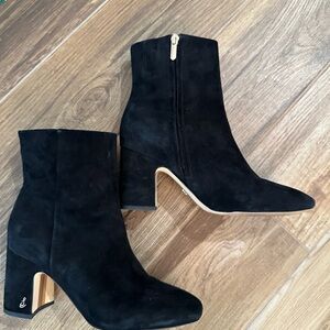 Sam Edelman Black Suede Ankle Booties